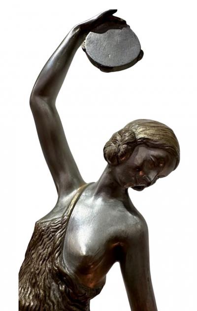  Marcel Andr Bouraine Sculpture in Bronze Signed Matto Marcel Bouraine Two Woman With Tambourine