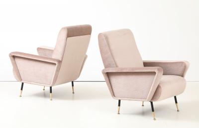  Marco Zanuso Style 1960s Marco Zanuso Style Italian Lounge Chairs In Mohair Fabric