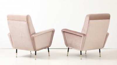  Marco Zanuso Style 1960s Marco Zanuso Style Italian Lounge Chairs In Mohair Fabric