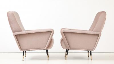  Marco Zanuso Style 1960s Marco Zanuso Style Italian Lounge Chairs In Mohair Fabric