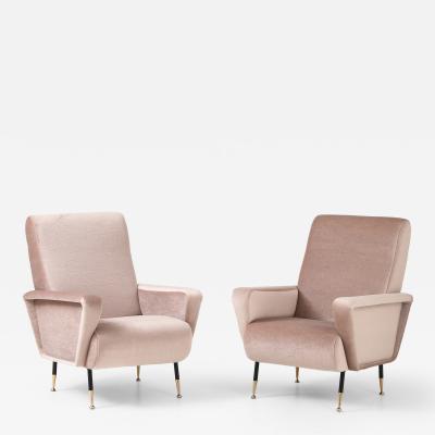  Marco Zanuso Style 1960s Marco Zanuso Style Italian Lounge Chairs In Mohair Fabric