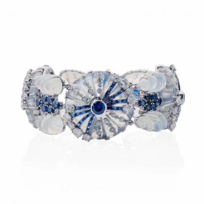 Marcus Co Marcus Co Mid Century Sapphire and Moonstone Bracelet