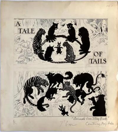  Margery Stocking Hart Tiger Lion Panther Wolf Bear Cat Predator Silhouette Illustration
