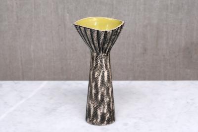  Mari Simmulson Mari Simmulson Calypso Relief Earthenware Vase Upsala Ekeby Sweden 1950s
