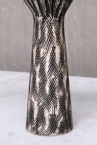  Mari Simmulson Mari Simmulson Calypso Relief Earthenware Vase Upsala Ekeby Sweden 1950s