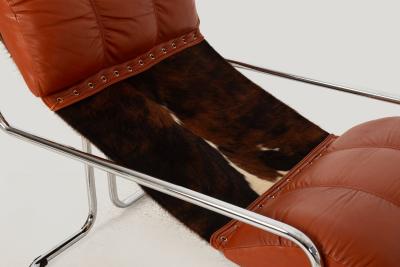  Mariani Guido Faleschini for Mariani Tucroma Lounge Chair Ottoman Italy c 1960