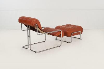  Mariani Guido Faleschini for Mariani Tucroma Lounge Chair Ottoman Italy c 1960