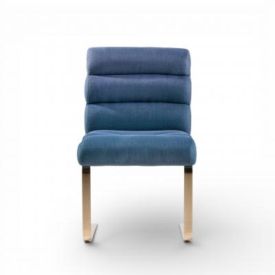  Mariani Lugano Frank Mariani Lugano Mid Century Brass Cantilever Dining Chair Side Single