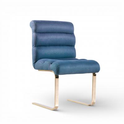  Mariani Lugano Frank Mariani Lugano Mid Century Brass Cantilever Dining Chair Side Single