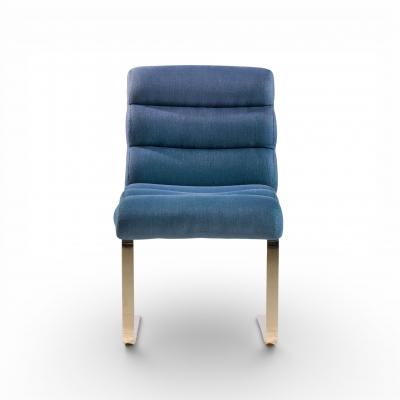  Mariani Lugano Frank Mariani Lugano Mid Century Brass Cantilever Dining Chairs Set of 4