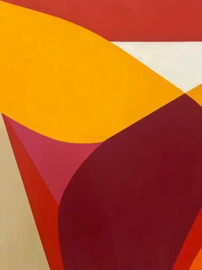  Mariette Bevington 1960s Monumental Abstract Painting by Mariette Bevington Listed Artist