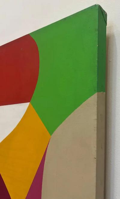  Mariette Bevington 1960s Monumental Abstract Painting by Mariette Bevington Listed Artist