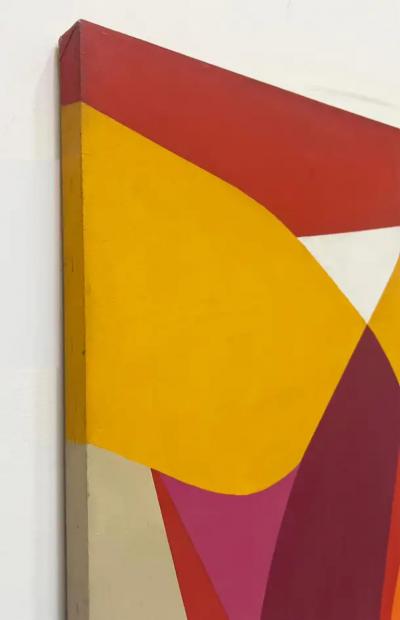  Mariette Bevington 1960s Monumental Abstract Painting by Mariette Bevington Listed Artist