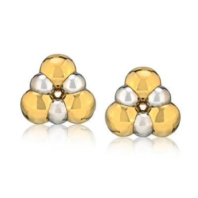  Marina B MARINA B 18K TWO TONE VINTAGE ATOMO EARRINGS