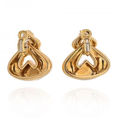  Marina B MARINA B 18K YELLOW GOLD BRUSHED FINISH DOOR KNOCKERS EARRINGS