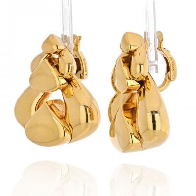  Marina B MARINA B 18K YELLOW GOLD BRUSHED FINISH DOOR KNOCKERS EARRINGS