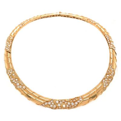  Marina B MARINA B 18K YELLOW GOLD DIAMOND COLLAR NECKLACE