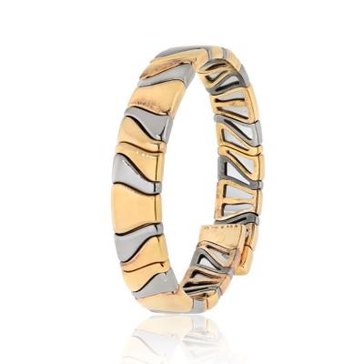  Marina B MARINA B 1987 TWO TONE CUFF BANGLE BRACELET