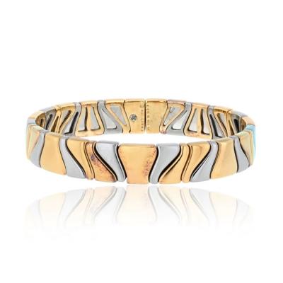  Marina B MARINA B 1987 TWO TONE CUFF BANGLE BRACELET