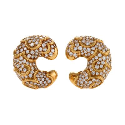  Marina B Marina B Diamond and Gold Onda Earrings