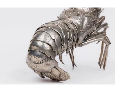  Mario Buccellati A Large Buccellati Silver Model of a Realistic Caribbean Spiny Lobster