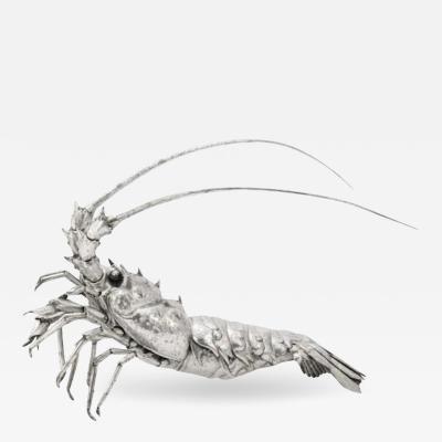  Mario Buccellati A Large Buccellati Silver Model of a Realistic Lobster