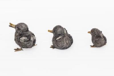 Mario Buccellati A Whimsical Family of Three Buccellati Sterling Silver Ducks