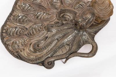 Mario Buccellati Deep Sea Majesty Buccellati Sterling Silver Marine Oyster Tray with Octopus