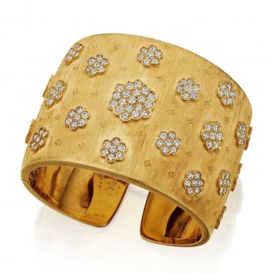  Mario Buccellati Mario Buccellati Diamond Rigato Bracelet