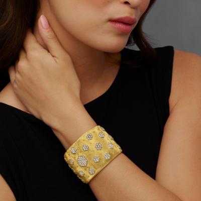  Mario Buccellati Mario Buccellati Diamond Rigato Bracelet