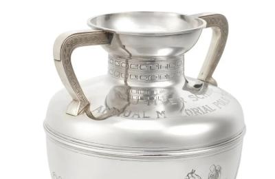  Mario Buccellati Rare One of a Kind Buccellati Sterling Silver Polo Trophy for Boca Raton Polo