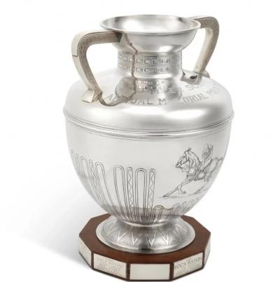  Mario Buccellati Rare One of a Kind Buccellati Sterling Silver Polo Trophy for Boca Raton Polo