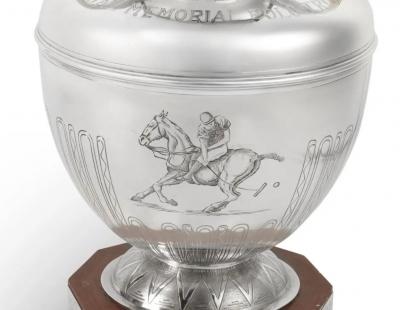  Mario Buccellati Rare One of a Kind Buccellati Sterling Silver Polo Trophy for Boca Raton Polo