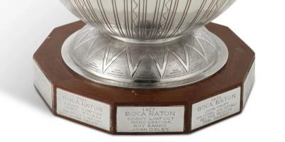  Mario Buccellati Rare One of a Kind Buccellati Sterling Silver Polo Trophy for Boca Raton Polo