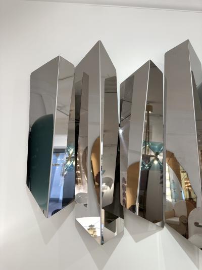  Mario Torregiani Large Wall Lamp Sconce Metal Sculpture by Mario Torregiani Italy 1990s