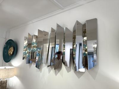  Mario Torregiani Large Wall Lamp Sconce Metal Sculpture by Mario Torregiani Italy 1990s