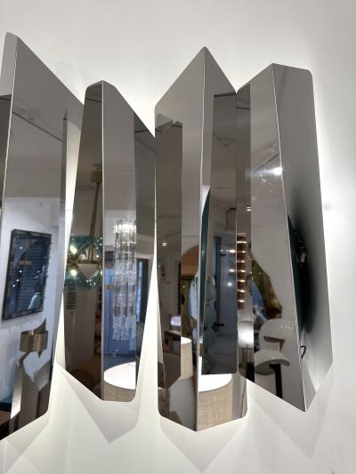  Mario Torregiani Large Wall Lamp Sconce Metal Sculpture by Mario Torregiani Italy 1990s