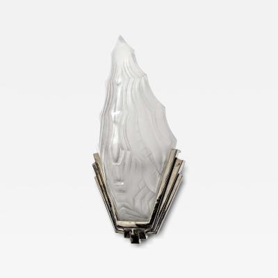  Marius Ernest Sabino A Pair of French Art Deco Wall Sconces by Sabino