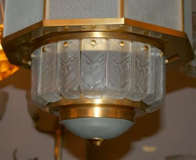  Marius Ernest Sabino An Art Deco Monumental Lantern by SABINO