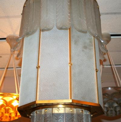  Marius Ernest Sabino An Art Deco Monumental Lantern by SABINO