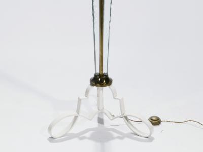  Marius Ernest Sabino Bronze and crystal floor lamp by Sabino 1930 s