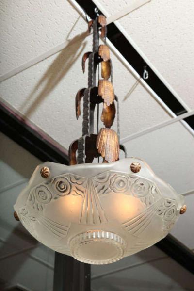  Marius Ernest Sabino French Art Deco Chandelier by Sabino