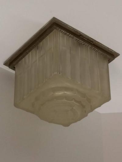  Marius Ernest Sabino French Art Deco Flush Mount Signed by Sabino LU161923563012