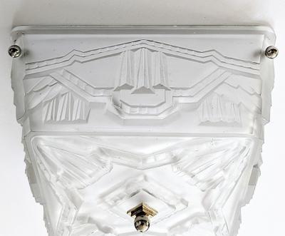  Marius Ernest Sabino French Art Deco Flush or Pendant Chandelier by Sabino