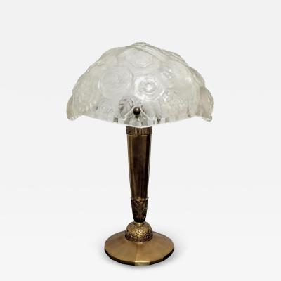  Marius Ernest Sabino French Art Deco Table Lamp Signed by Sabino