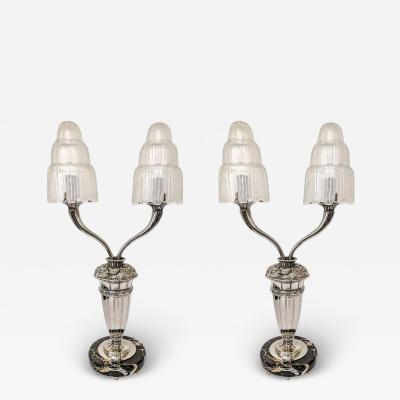  Marius Ernest Sabino French Art Deco Table Lamp by Sabino waterfall