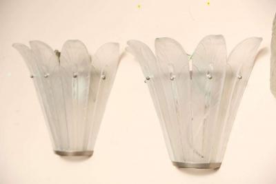  Marius Ernest Sabino Pair of Art Deco Wall Sconces by Sabino