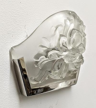  Marius Ernest Sabino Pair of French Art Deco Louts Wall Sconces Signed by Sabino