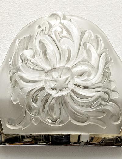  Marius Ernest Sabino Pair of French Art Deco Louts Wall Sconces Signed by Sabino