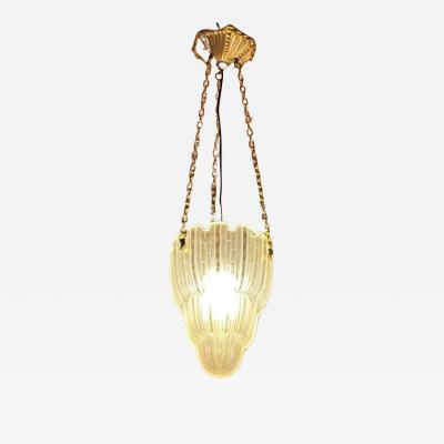  Marius Ernest Sabino Sabino French Art Deco Chandelier Ceiling Lamp 1930s